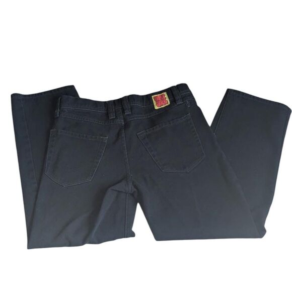 EMPYRE Relaxed Baggy Jeans Black Y2K Skater Wide Leg Denim W28 L32 - Picture 5 of 5